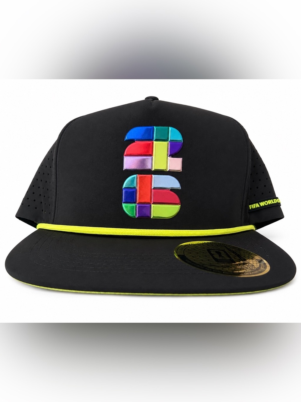 NWT-FIFA F1-R Premium Water-Resistant Flat Bill Cap-Black/Official licensed Prod